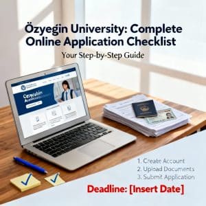 Özyeğin University how to apply online complete checklist