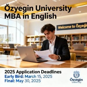 Özyeğin University MBA in English updated deadlines