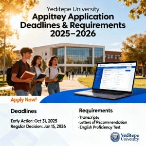 Yeditepe University application deadlines requirements explained