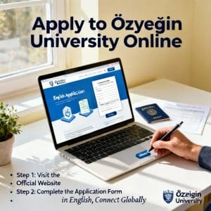 Özyeğin University how to apply online in English