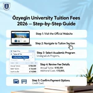 Özyeğin University tuition fees 2026 step by step