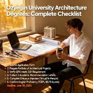 Özyeğin University architecture degrees complete checklist