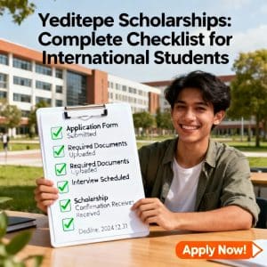 Yeditepe University scholarships for international students complete checklist
