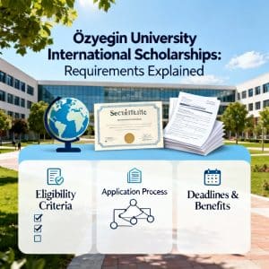 Özyeğin University scholarships for international students requirements explained