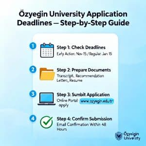 Özyeğin University application deadlines step by step