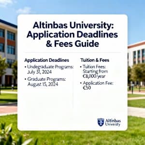 Altınbaş University application deadlines fees breakdown