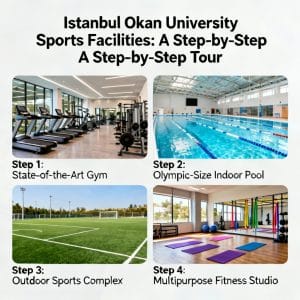 Istanbul Okan University sports facilities step by step
