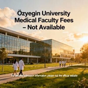 Özyeğin University medical faculty admission fees breakdown