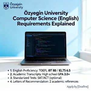 Özyeğin University computer science in English requirements explained