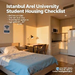 Istanbul Arel University student housing complete checklist
