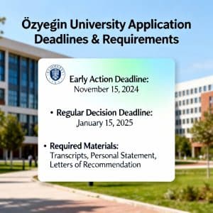 Özyeğin University application deadlines requirements explained