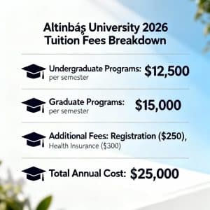 Altınbaş University tuition fees 2026 fees breakdown