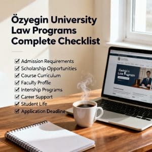 Özyeğin University law programs complete checklist