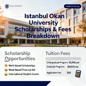 Istanbul Okan University scholarships for international students fees breakdown