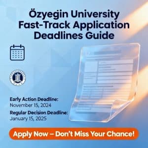 Özyeğin University application deadlines fast-track options
