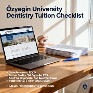 Özyeğin University dentistry tuition complete checklist