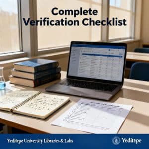 Yeditepe University libraries and labs complete checklist